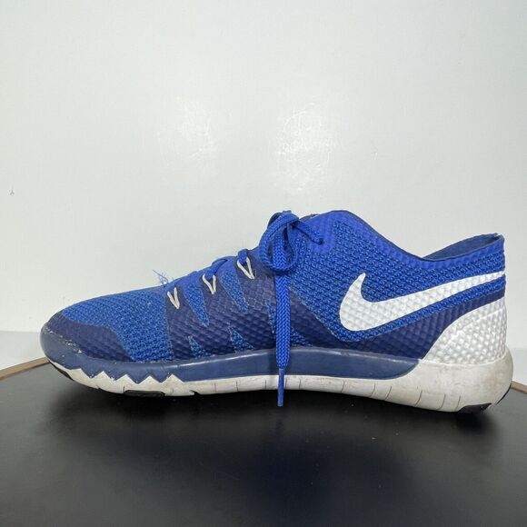 Nike Free Flyknit 3.0 Running Shoes Men 8 Blue White Lightweight Minimal Trainer - Picture 7 of 14
